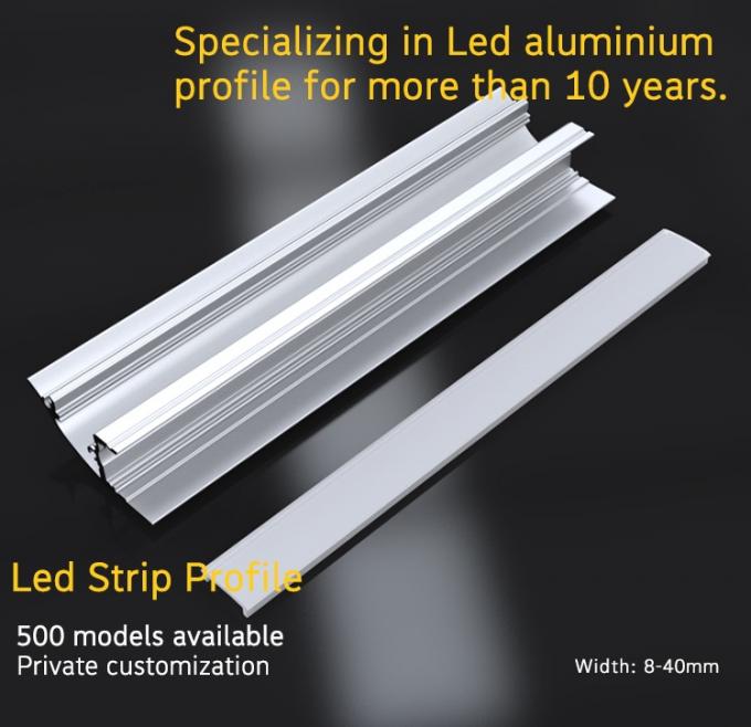 Extruded Aluminum Black LED Strip Light Channel Surface Mounting OEM ODM