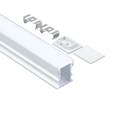 PC Diffuser Frosted Surface Mounted Aluminium Led Profile For Led Strip Lights