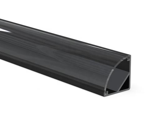 Black Corner LED Profile 16MM x 16MM Aluminum Alloy Material For LED Strip