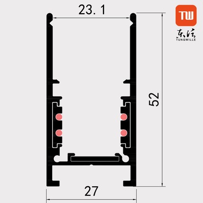 10W Recessed Magnetic LED Track Aluminium Surface For Pendant Light
