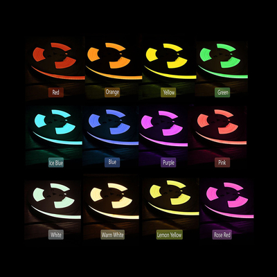 RGBW 12V LED Neon Flex Light , LED Silicone Neon Strips 7mm X 14mm For Wedding