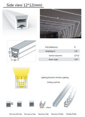 Flexible LED Silicone Tube 12×12mm For Neon LED Lights OEM ODM