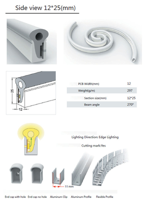Flexible Rubber Silicone Tube For LED Strips Wall Mounted For Home Lighting