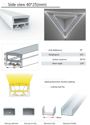 Rubber LED Silicone Tube , LED Outdoor Profile 40×25mm For Lighting