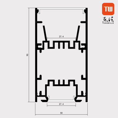 Surface Mounted Suspended LED Profile , Extruded Aluminum U Channel For LED Strips