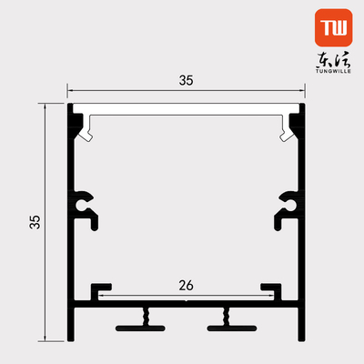 OEM 35mm Aluminum Profile For LED Light with Bending Decoiling Service