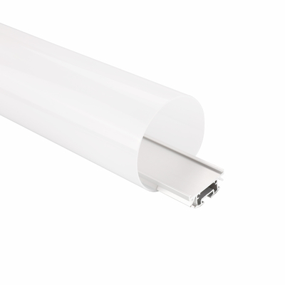 180 Degree Aluminum Suspended LED Profile Anodized Painting Round Shape