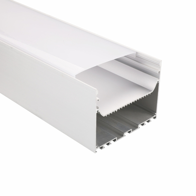 70×75mm Suspended LED Profile Channel Anodized Aluminium Alloy 6063 Material