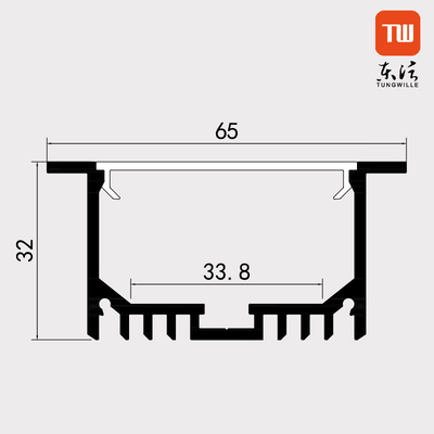 6063 Alloy Aluminium Profile For LED Strip Lighting , Anodized LED Light Profile