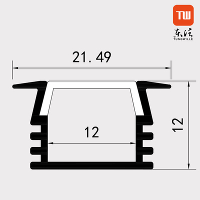 16x12mm Recessed LED Strip Lighting For Plasterboard aluminum Material