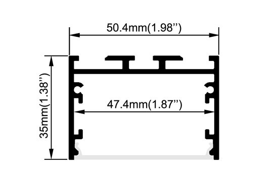 Extrusion LED Lighting Aluminium Profile For Wardrobe Office