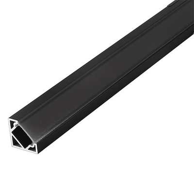 Black Corner LED Strip Channel , LED Strip Corner Profile OEM ODM
