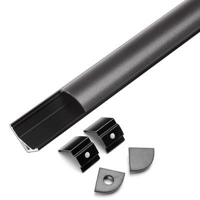 Black Corner LED Strip Channel , LED Strip Corner Profile OEM ODM
