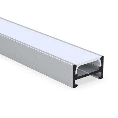 Silver LED Strip Aluminium Extrusions For LED Lighting Alloy 6063 Material