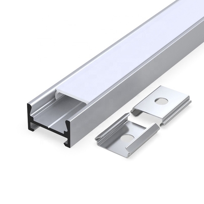 Silver LED Strip Aluminium Extrusions For LED Lighting Alloy 6063 Material