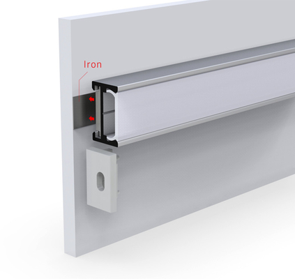 Silver LED Strip Aluminium Extrusions For LED Lighting Alloy 6063 Material