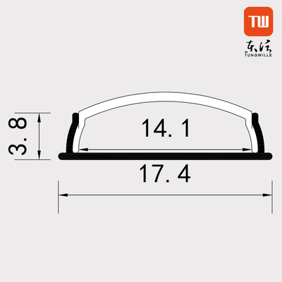 Flexible Bendable Aluminium LED Profile , Extrusion Surface Mount LED Channel
