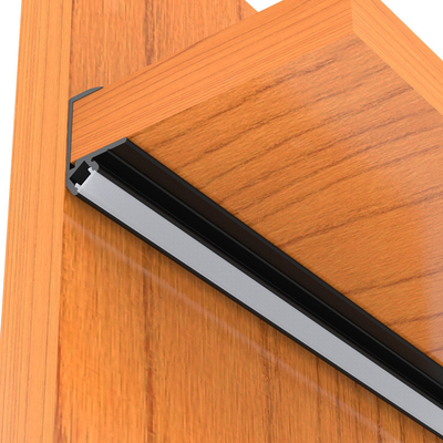 Drywall Corner LED Profile , 45 Degree LED Strip Channel Black Silver Color