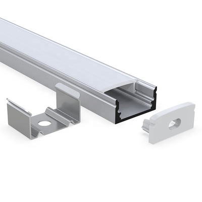 1m 2m 3m Surface Mounted LED Profile For Led Strips Silver Color