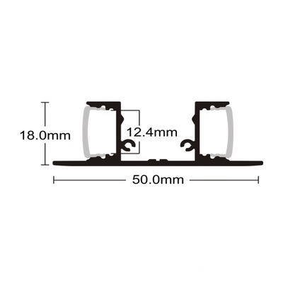 Anodizing LED Strip Light Aluminium Extrusion Extruded Silver black color