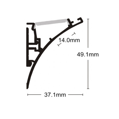 Surface Mounted Plasterboard LED Profile , Anodized LED Extruded Aluminum Channel