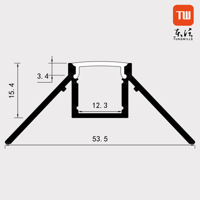 Trimless Drywall Plasterboard LED Profile For LED Strip Aluminum Alloy Material