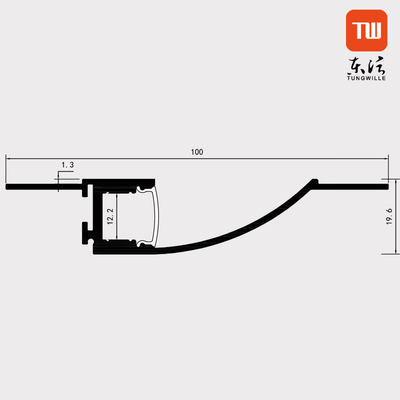 U Shape Plasterboard LED Profile 6063 Aluminum Alloy Material