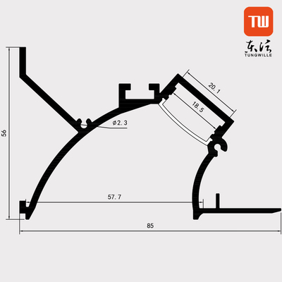 Embedded Plasterboard LED Profile , Drywall LED Strip Channel for Wall Ceiling