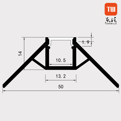 Silver Color Plaster In LED Profile , Aluminum LED Extrusion Profiles For Wardrobe