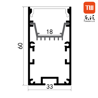 1M 2M U Shape Led Aluminum Channel Wall Indoor Lighting Powder Coated