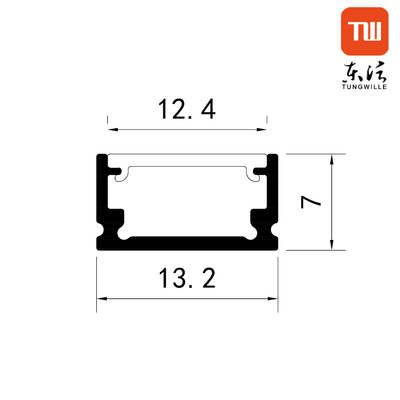 Small Size LED Extrusion Profile PC Diffuser Wardrobe Cabinet Light Surface