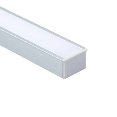 Silver Anodized Surface Mounted LED Profile PC Diffuser For Kitchen Lighting