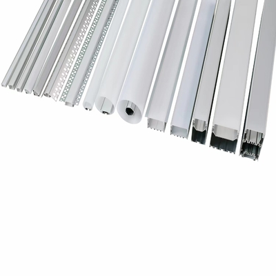 Silver Anodized Surface Mounted LED Profile PC Diffuser For Kitchen Lighting