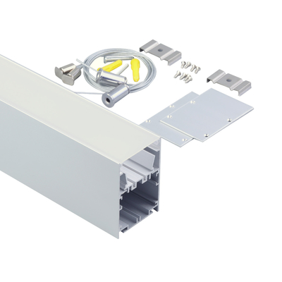 Office Lighting Alu Anodized Suspended LED Profile PC Cover U Shape
