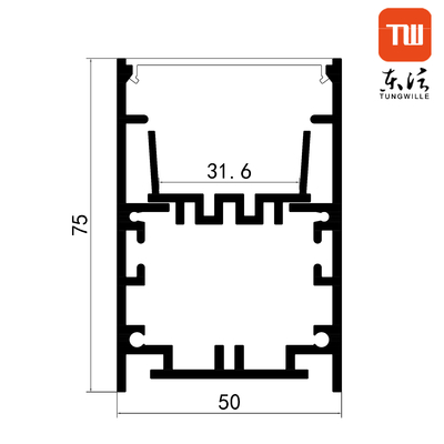 Office Lighting Alu Anodized Suspended LED Profile PC Cover U Shape