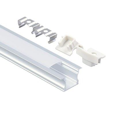Anodized Silver Recessed Led Aluminum Profile For Cabinet Lighting