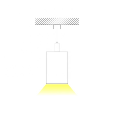 Suspended Pendant Lighting Fixture LED Linear Profile For Office Light