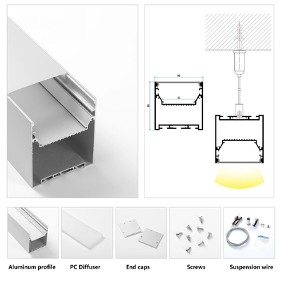Linear Light Aluminum LED Profile With Heatsink Tray LED Driver Built In