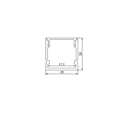 20mm Width U Shape Led Aluminum Profile PC Cover Kitchen Wardrobe Light