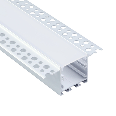 74mm Wide Recessed Led Aluminum Profile Channel Milky PC Cover Led Linear Light