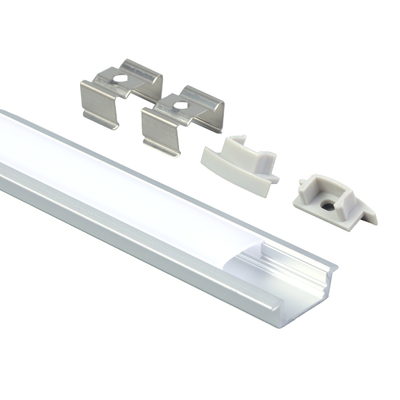 PC Diffuser Cover LED Plaster Profile , U Channel LED Aluminum Profile