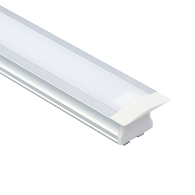 U Shape Furniture LED Light Aluminum Channel , Silver Aluminum Recessed LED Profile