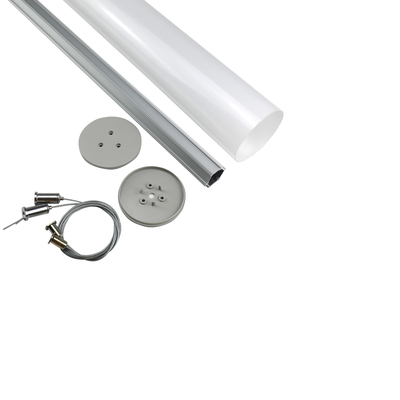 360 Deg Beam Angle Round Tube Aluminium LED Lighting Profile For Office Light