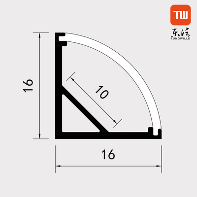 Aluminum Alloy 6063 Corner LED Profile Anodized For LED Light Bar