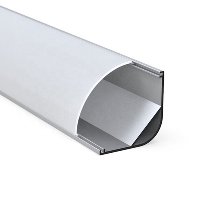 White 30mm Corner Aluminum LED Strip Channel For Wardrobe Office