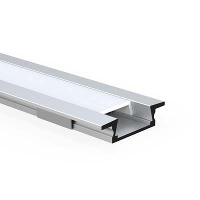 Square Recessed LED Strip Channel , Recessed LED Extrusion For Cabinet Cupboard