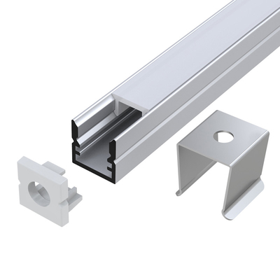 Aluminum LED Strip Light Diffuser , Surface Mount LED Extrusion For Gym Cinema