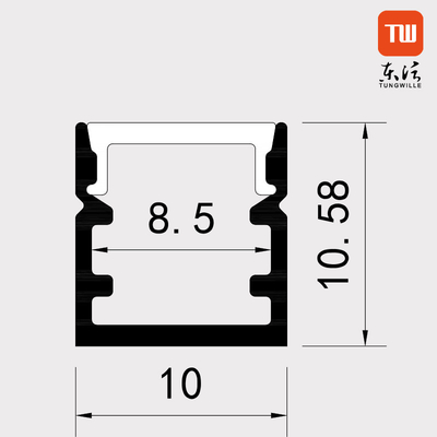 Aluminum LED Strip Light Diffuser , Surface Mount LED Extrusion For Gym Cinema