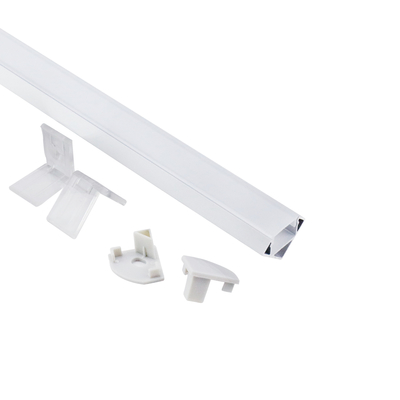 Milky Corner LED Channel , Aluminum corner mount LED strip 18mm x 18mm