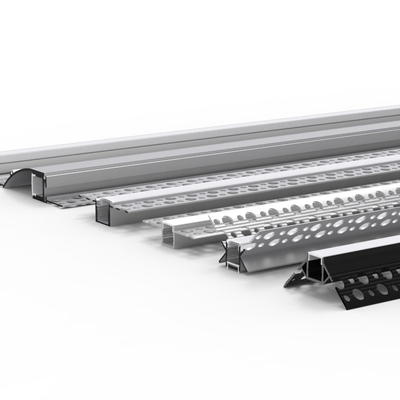 Anodized Slim Plasterboard LED Profile For Cupboard Office Gym